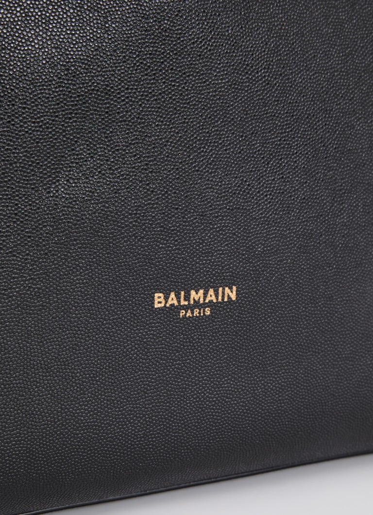 Balmain Emblème torba za kupovinu od teleće kože s uklonjivom torbicom
