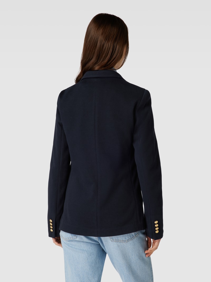 Blazer mit aufgesetzten Pattentaschen in marineblau