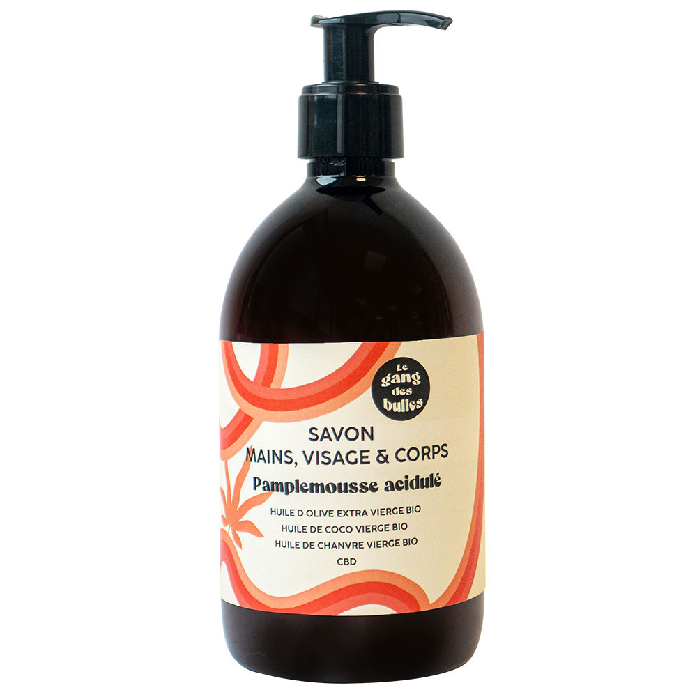 le gang des bulles Savon mains, visage & corps - pamplemousse acidulé - 500 ml Savon