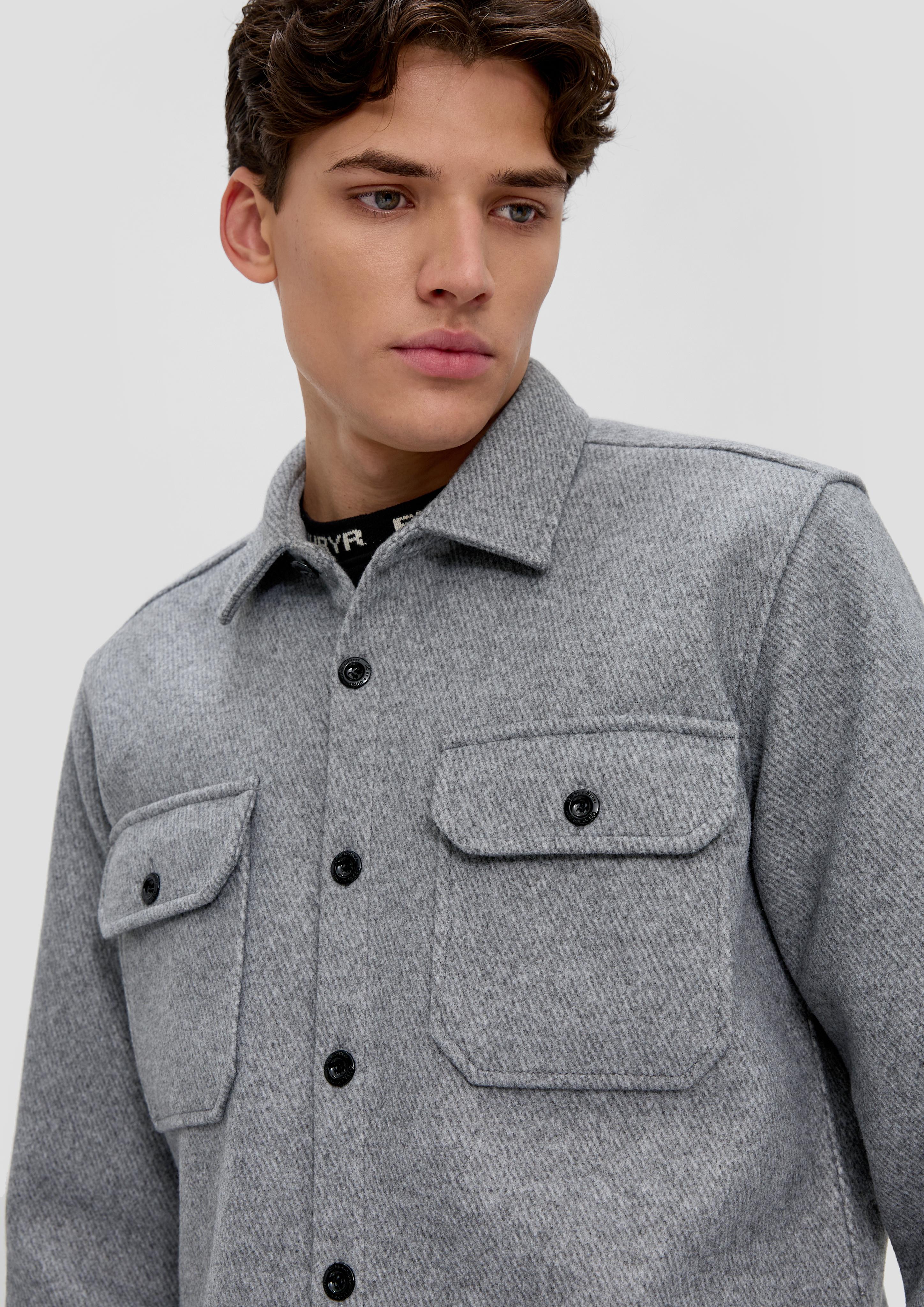 Overshirt in melierter Optik  2134667-97W0