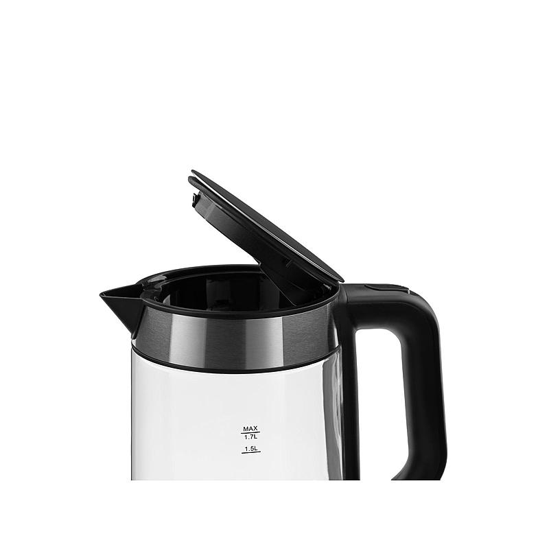 Cuisine Vannkoker 1,7 l, glass/stål, Cuisine