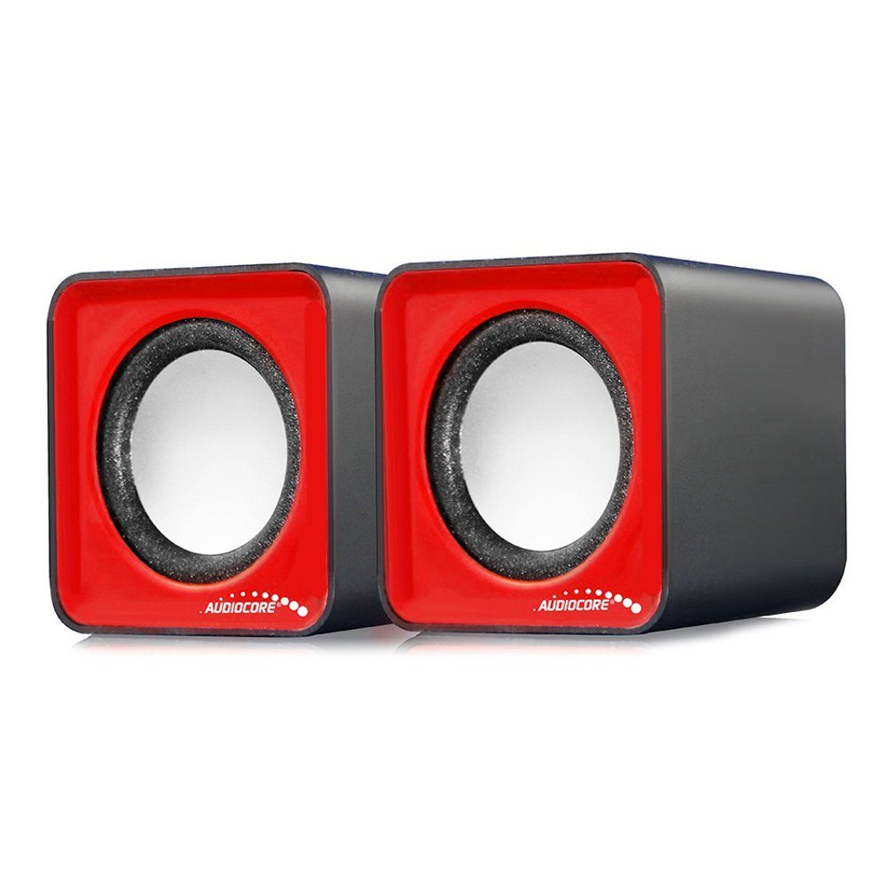 Audiocore AC870 Stereo, 2.0 PC-Lautsprecher (6 W, Lautstärkeregelung)