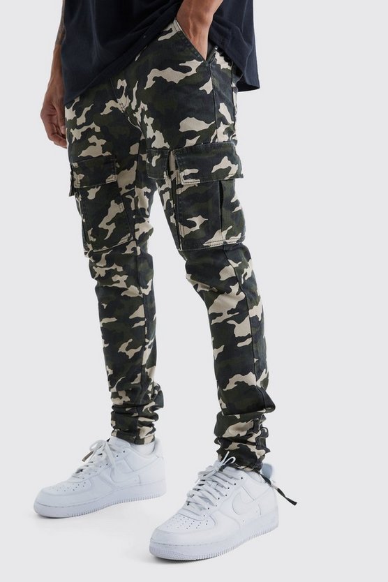 Skinny Cargo Camouflage Hose