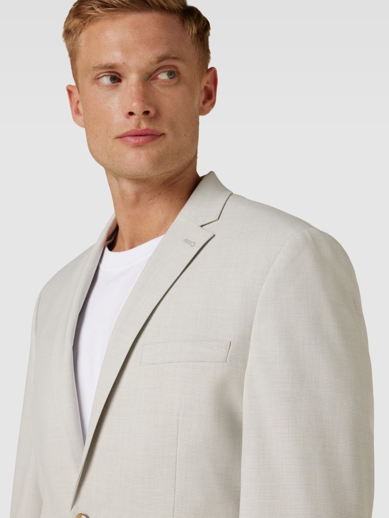 2-Knopf-Sakko mit Brustleistentasche in beige