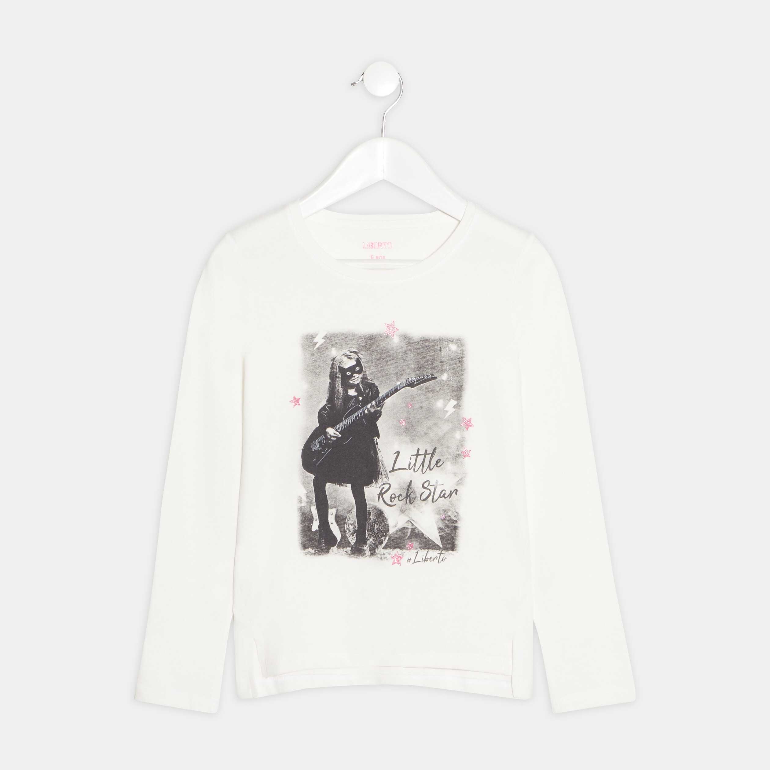 T-shirt manches longues blanc fille | La Halle