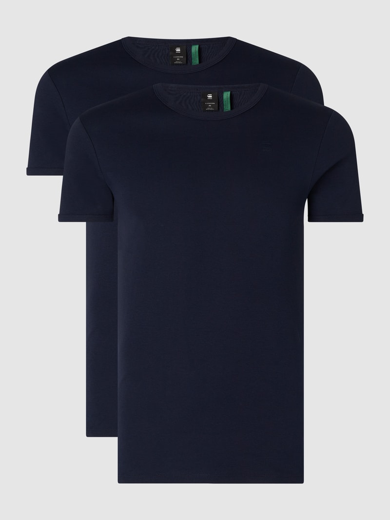 Slim Fit T-Shirt aus Organic Cotton in dunkelblau