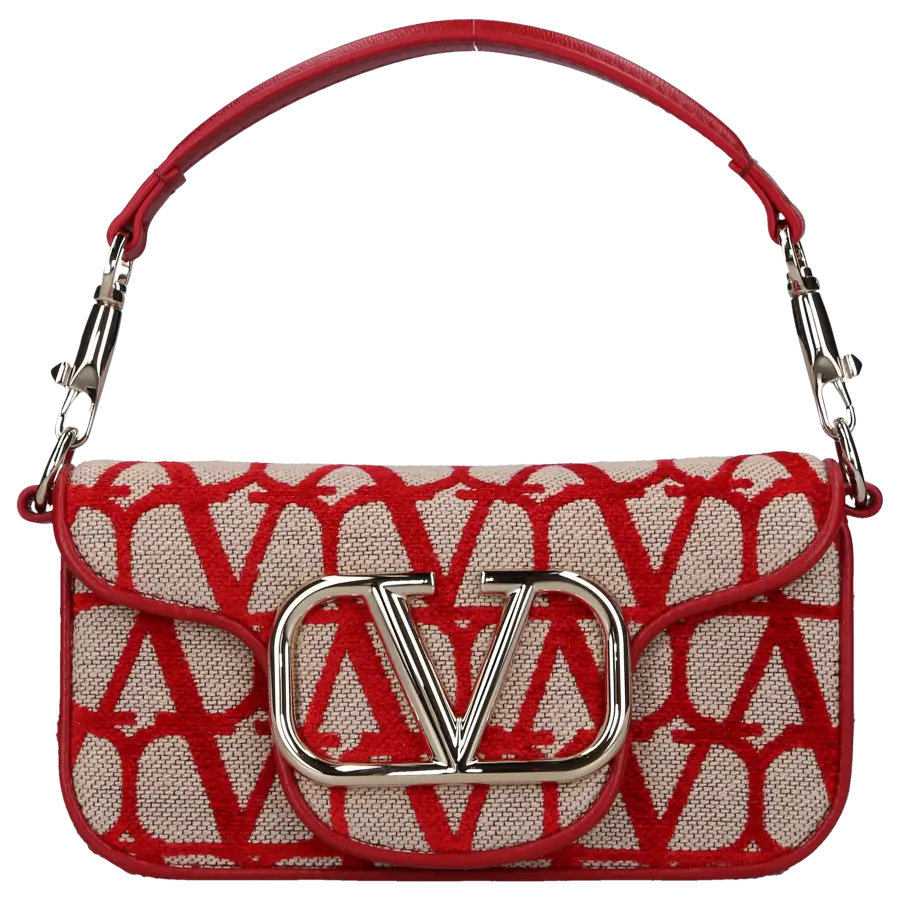 Valentino Garavani - Handtasche LOCÒ Canvas - beige