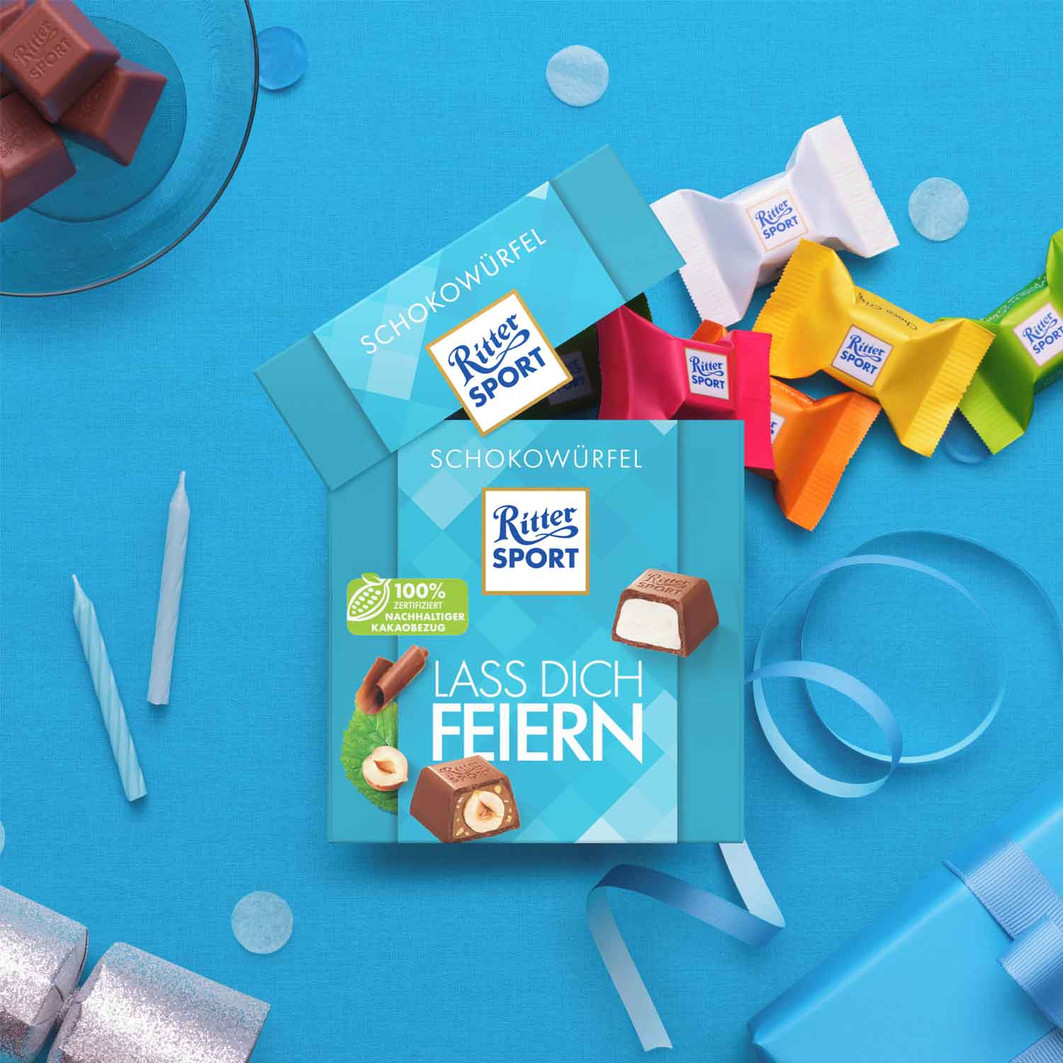 Ritter Sport Schokowürfel Lass Dich Feiern 22er