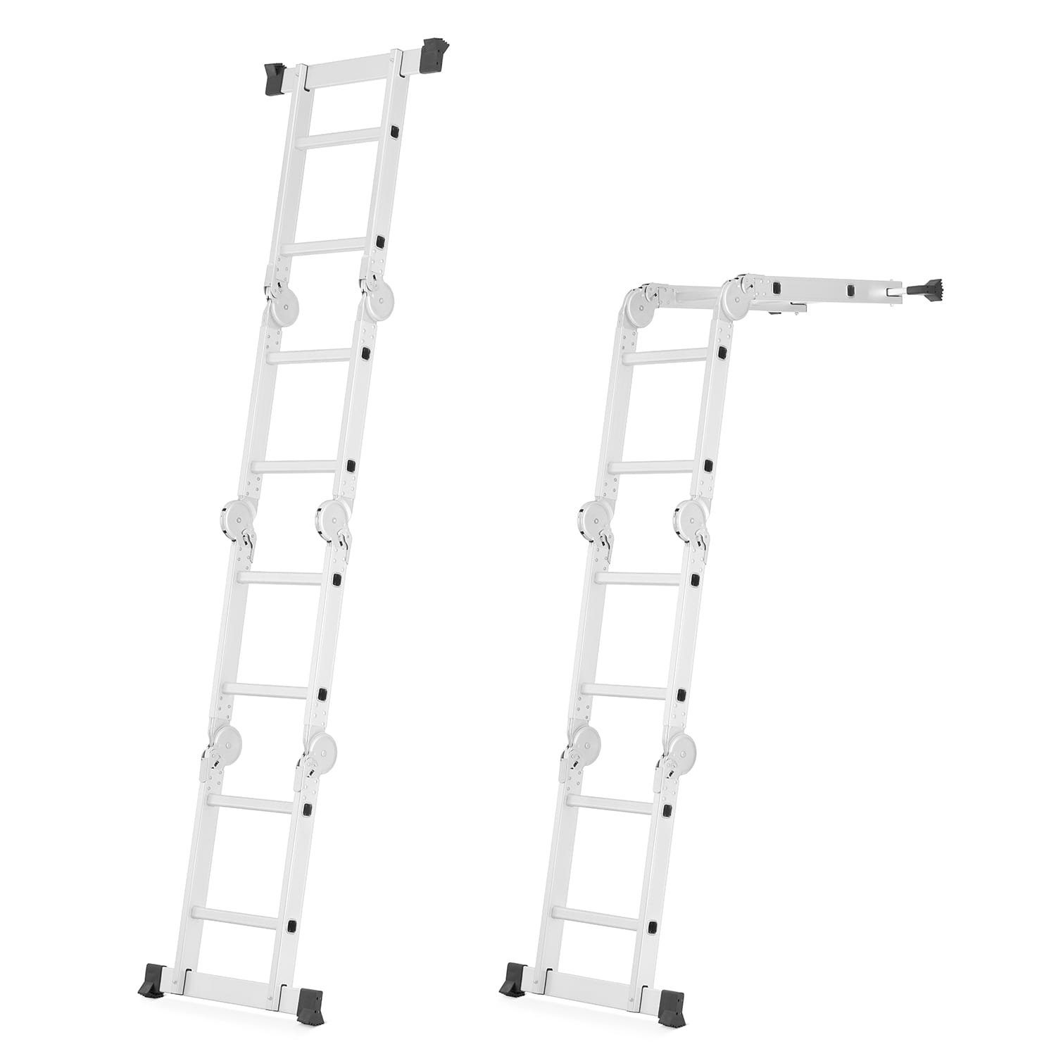 Venta-gr. Gelenkleiter Mehrzweckleiter 4x2 mit Gerüstplatte, Gelenkleiter, Haushaltsleiter