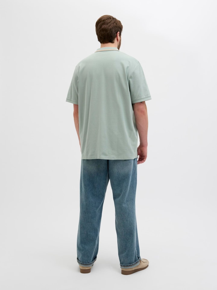 JACK & JONES PLUS Poloshirt in Iceberg Green günstig kaufen