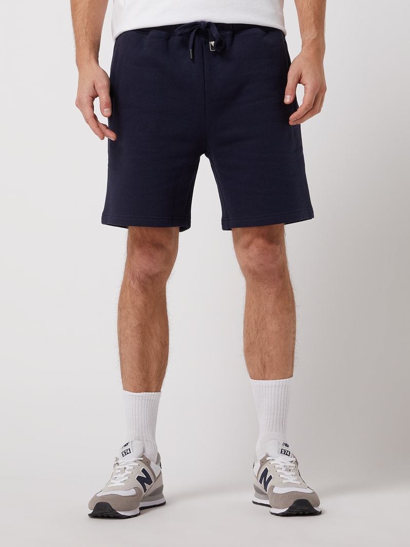 Sweatshorts mit elastischem Bund in dunkelblau