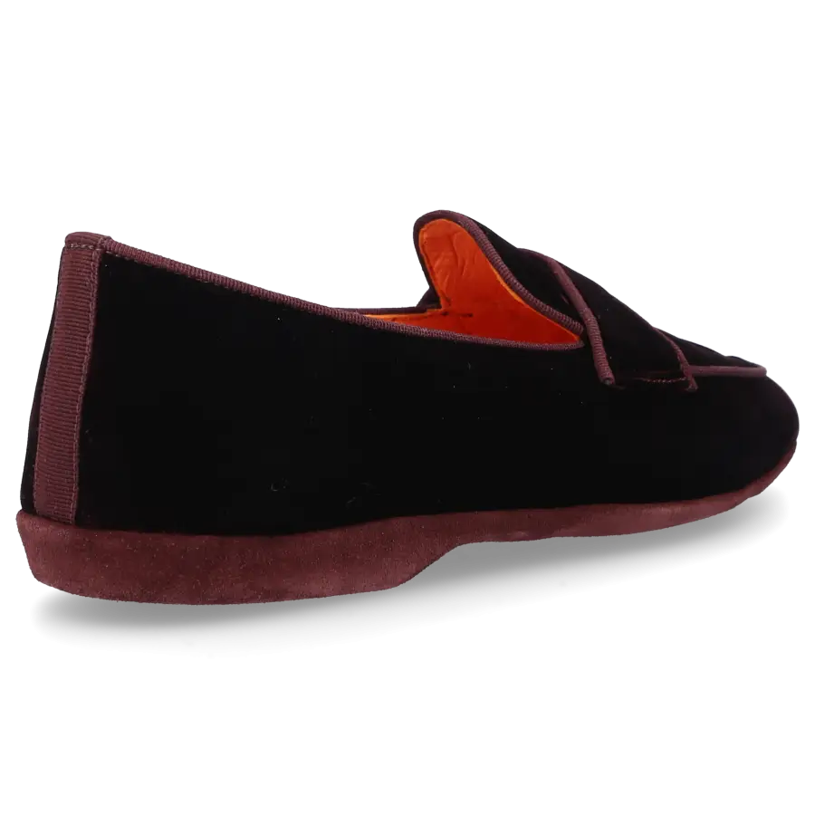 Santoni - Hausschuhe A1905 Samt - rot