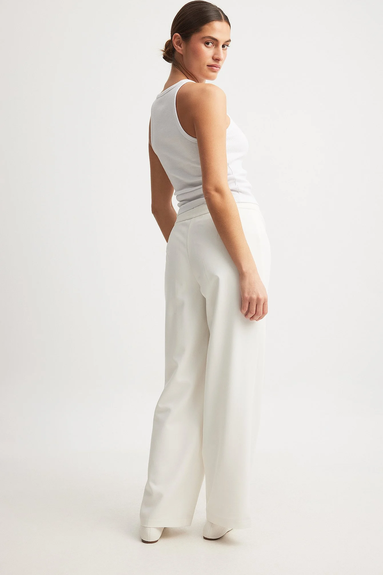 Gerade Anzughose mit niedriger Taille