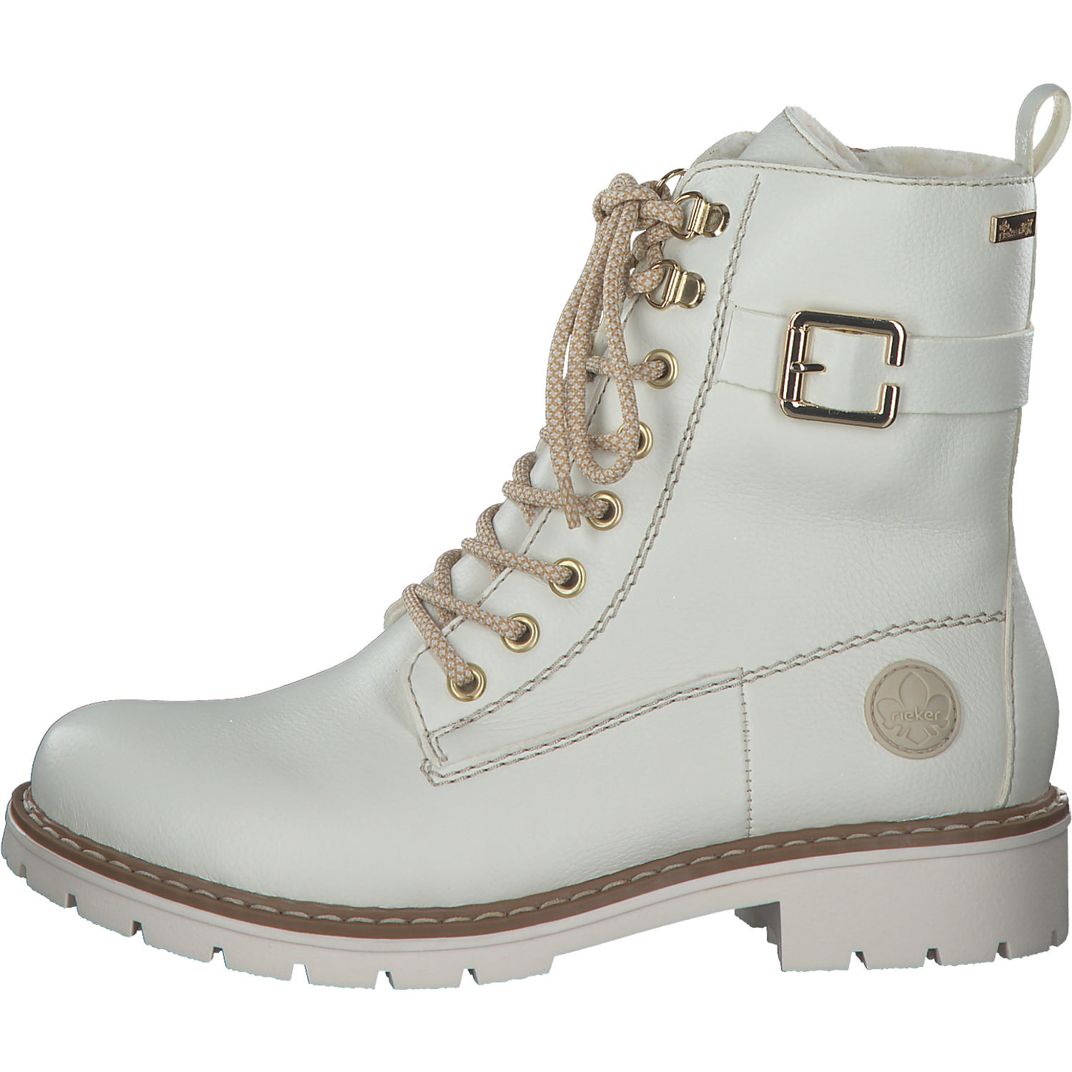 Rieker Y9126, Schnürstiefel, Damen, Weiß
