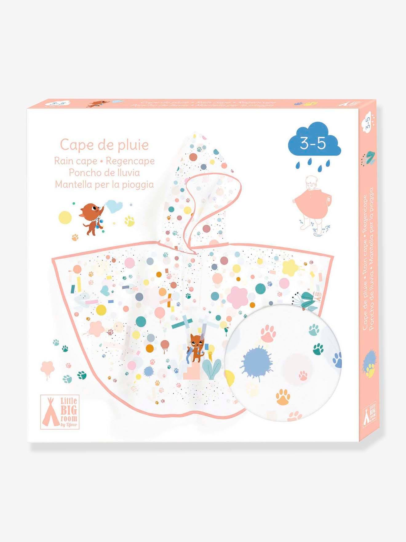 Djeco Kinder Regencape DJECO, 3/5 Jahre - rot