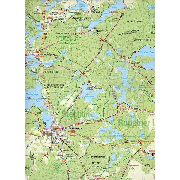 Rheinsberg, Neuruppin, Ruppiner Schweiz und Umgebung - Wanderkarte