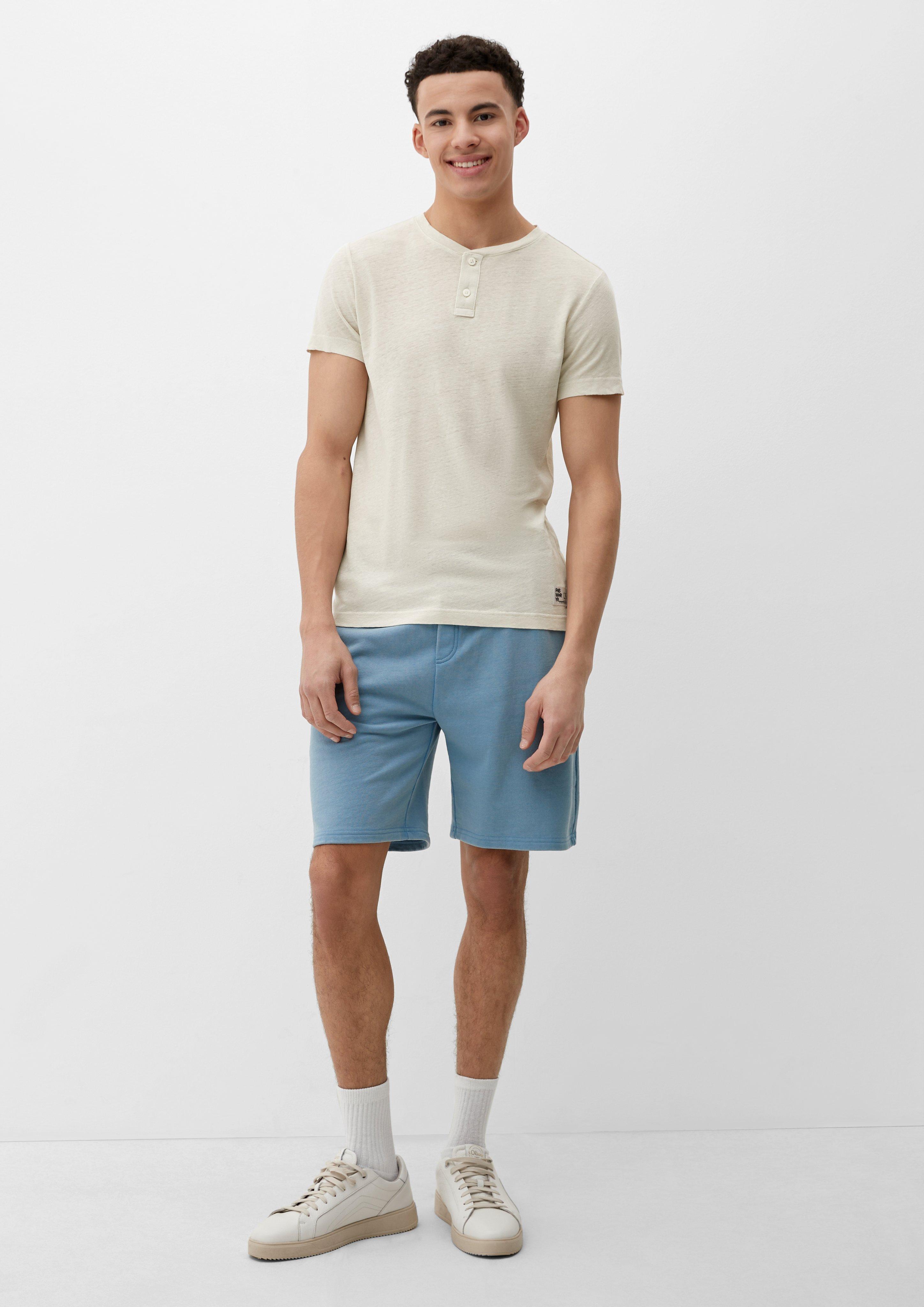 Henley-Shirt aus Leinenmix  2130378-8000