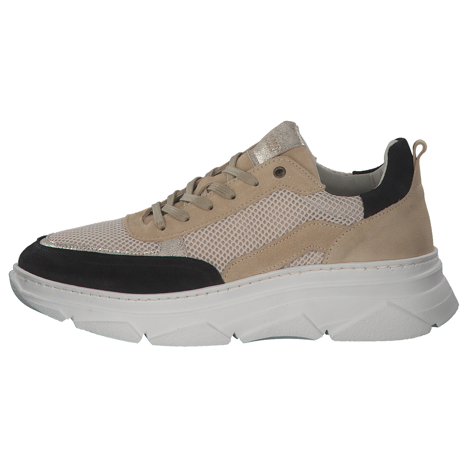 Palado PSN0002, Schnürschuhe, Damen, Schwarz/Gold/Beige