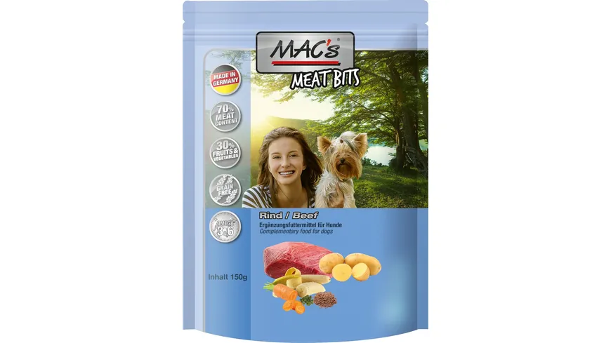 MAC´s DOG Hundesnack Meat Bits Rind 120 g