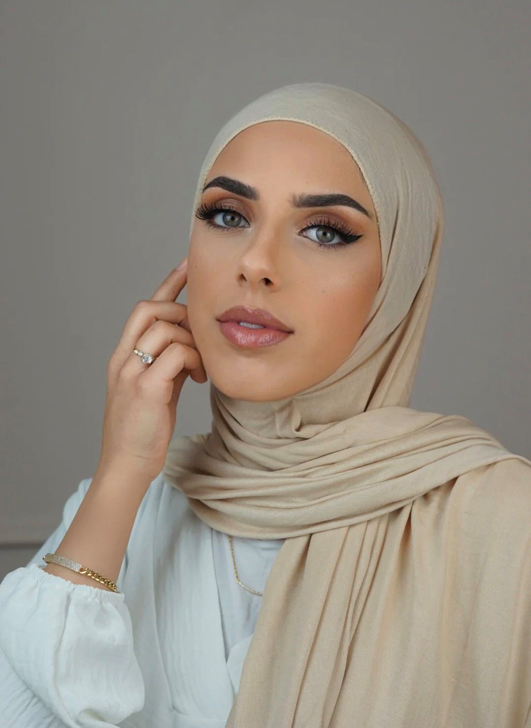 Losyana Kopftuch Jersey Kopftuch Hijab (Hidschab) Schal, Rutschfrei Stoff