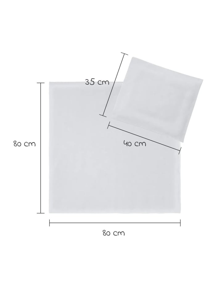 Makian Bettwäsche 80 x 80 cm - Uni - Grau in grau günstig kaufen onesize