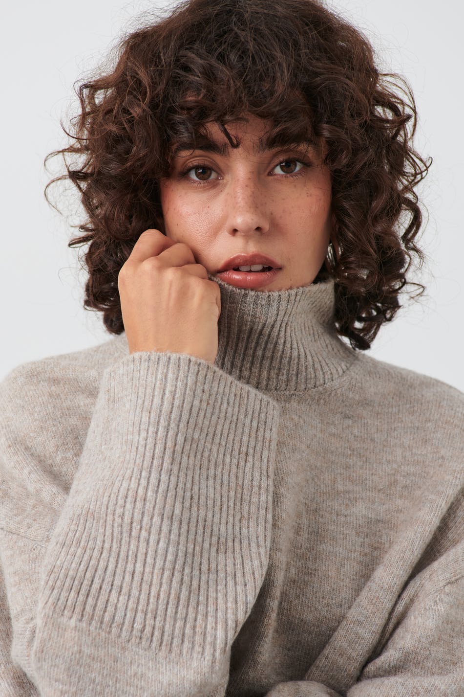 Turtleneck knit sweater