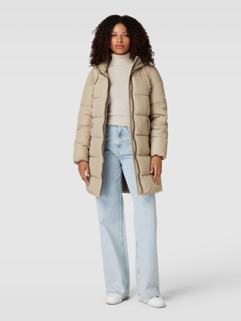 Steppjacke mit Kapuze Modell 'DOLLY' in taupe