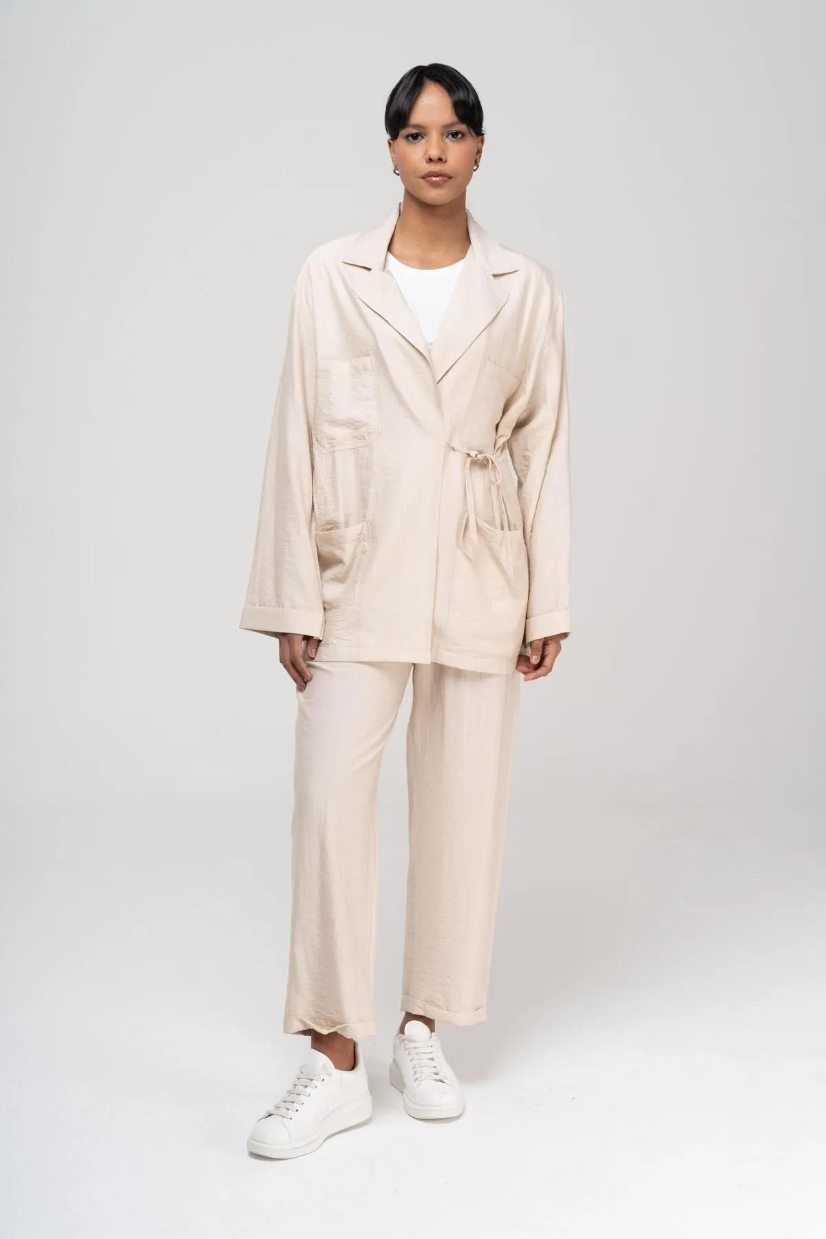 Olcay  Zweiteiler - Beige - Relaxed Fit