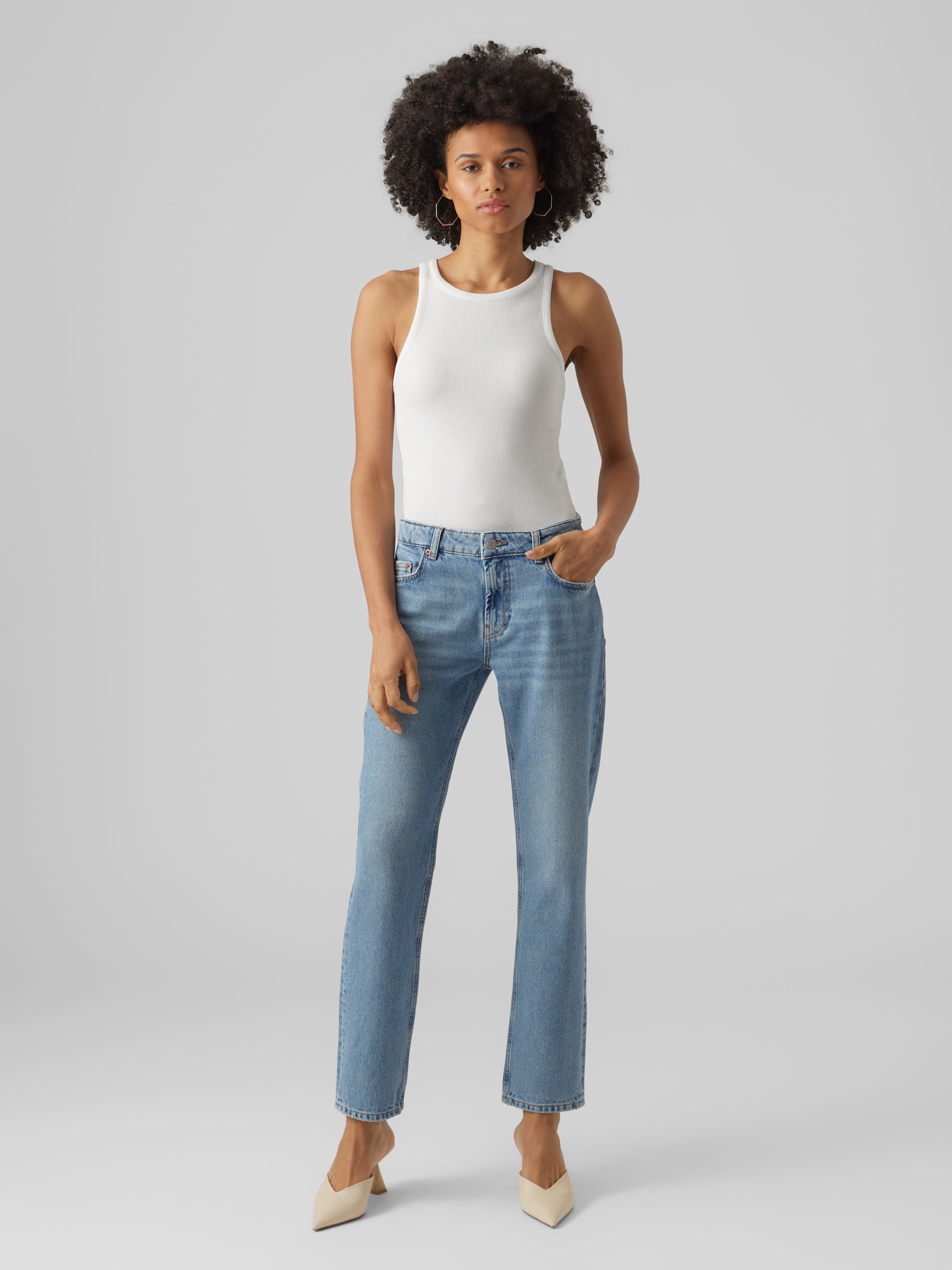 VM90S Niedrige Taille Gerade geschnitten Jeans