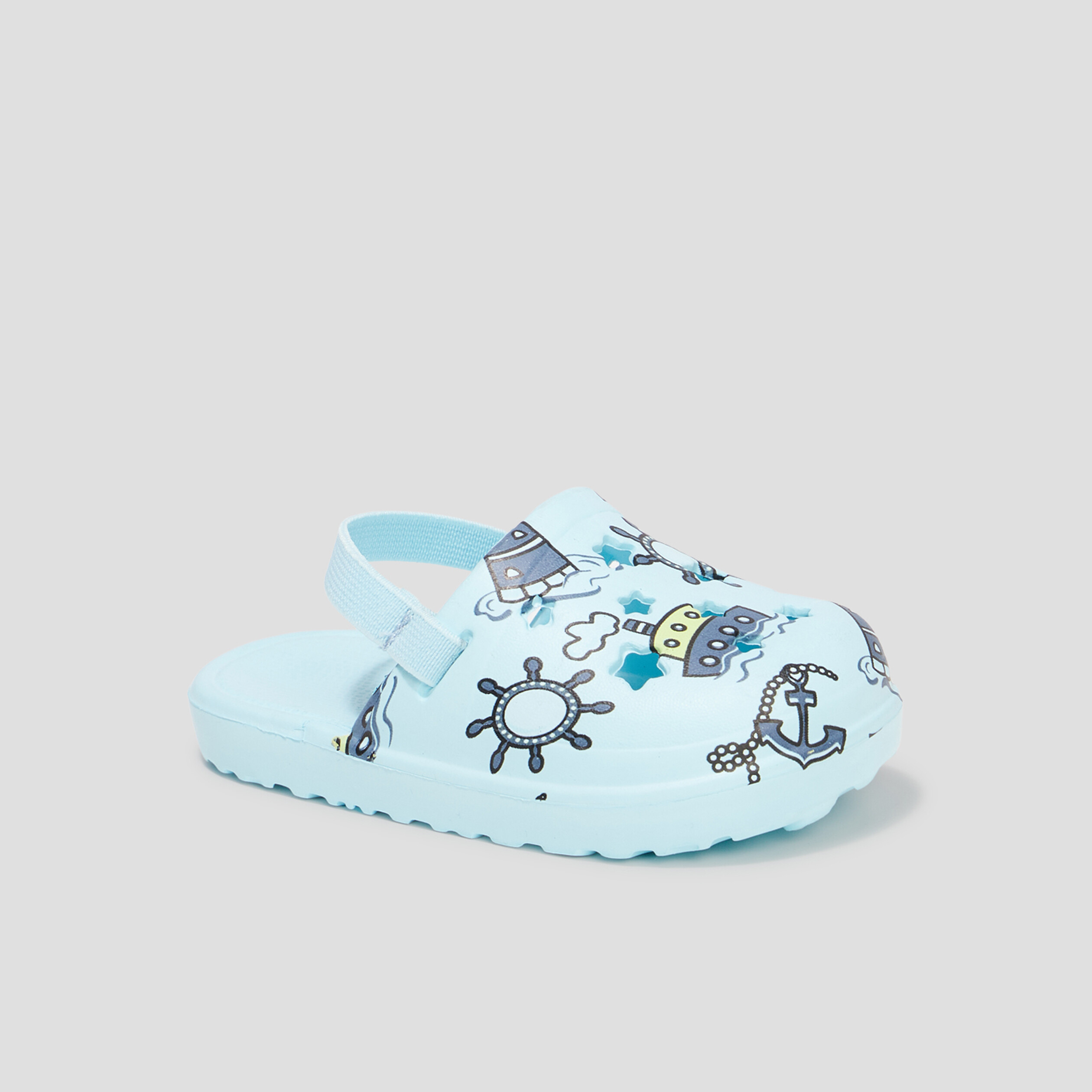 Sabots de plage à brides élastiquées bleu bébé garçon | La Halle