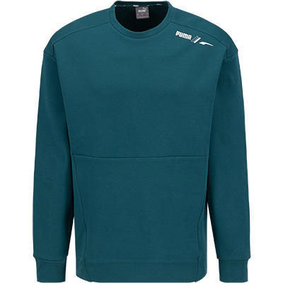 PUMA, Sweatshirt, Baumwolle, grün
