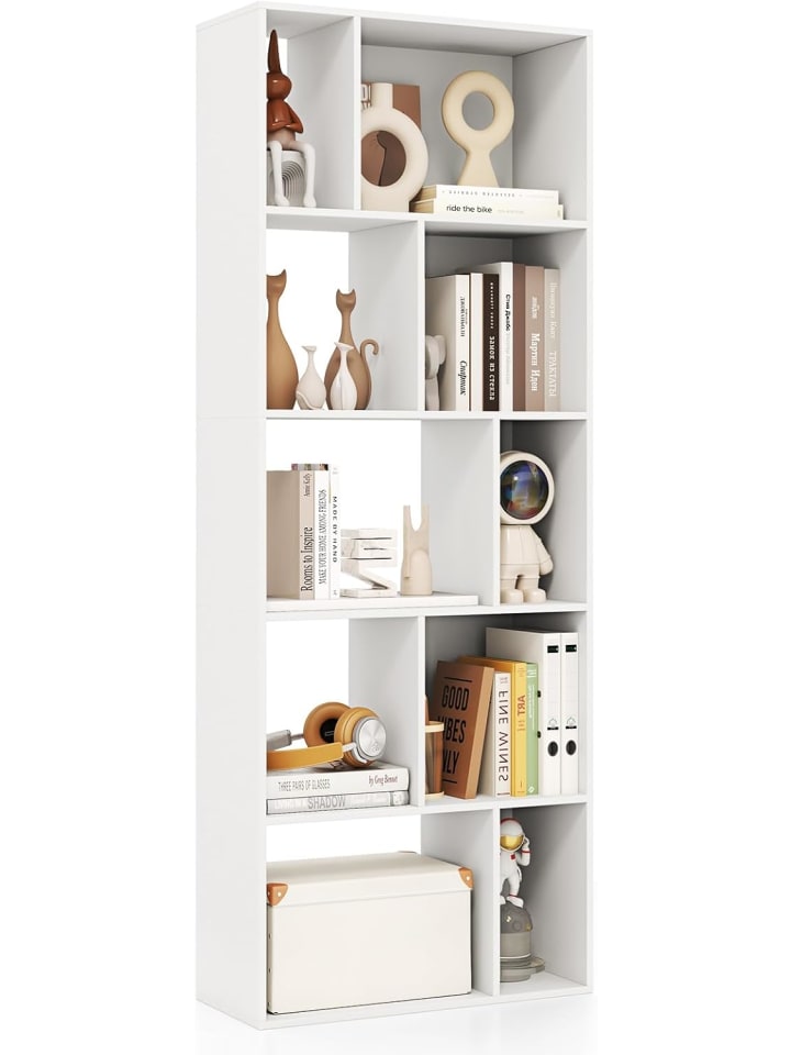 COSTWAY Bücherregal 5 Ebenen 60 x 25 x 160 cm in Weiß günstig kaufen onesize
