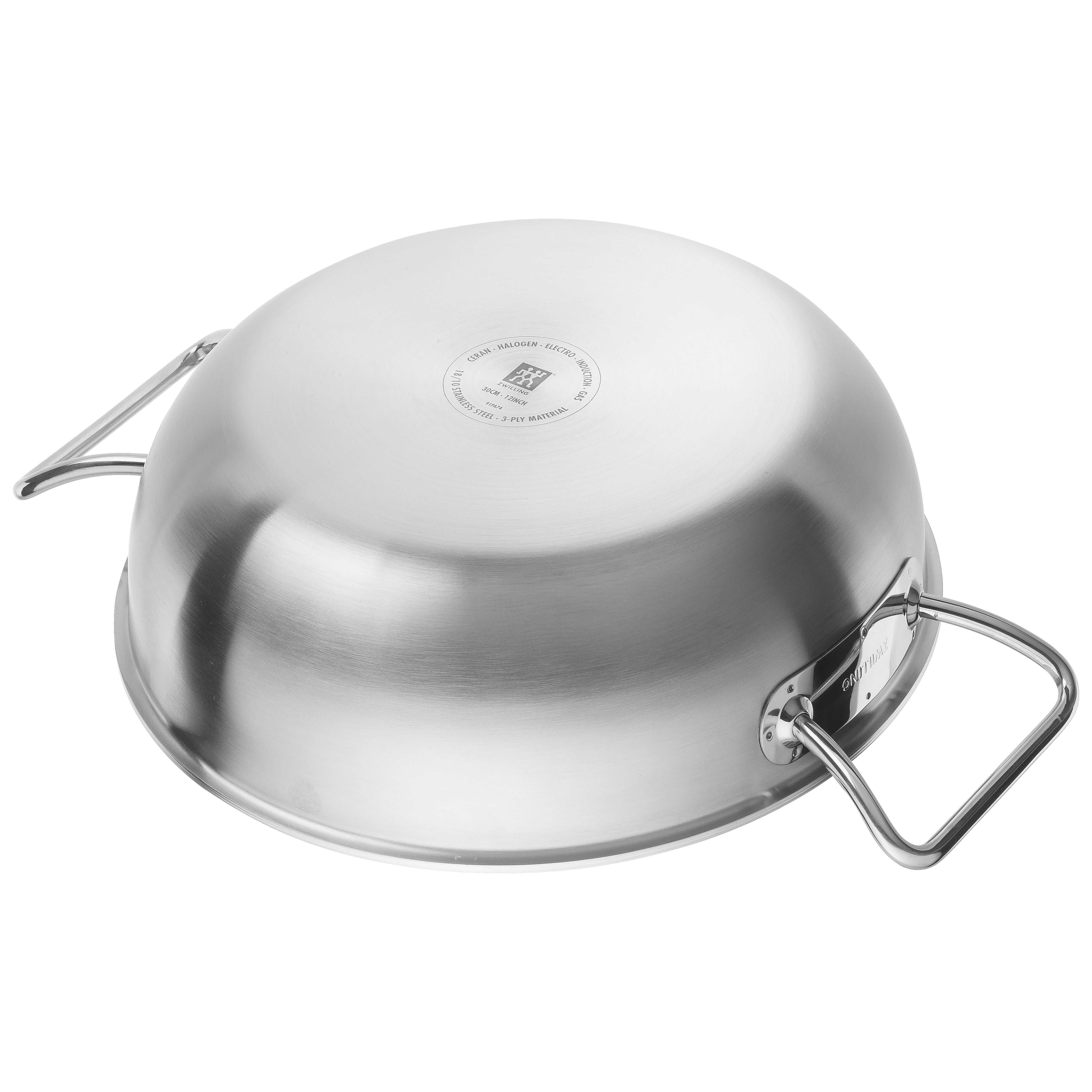 Wok 30 cm, 18/10 Edelstahl