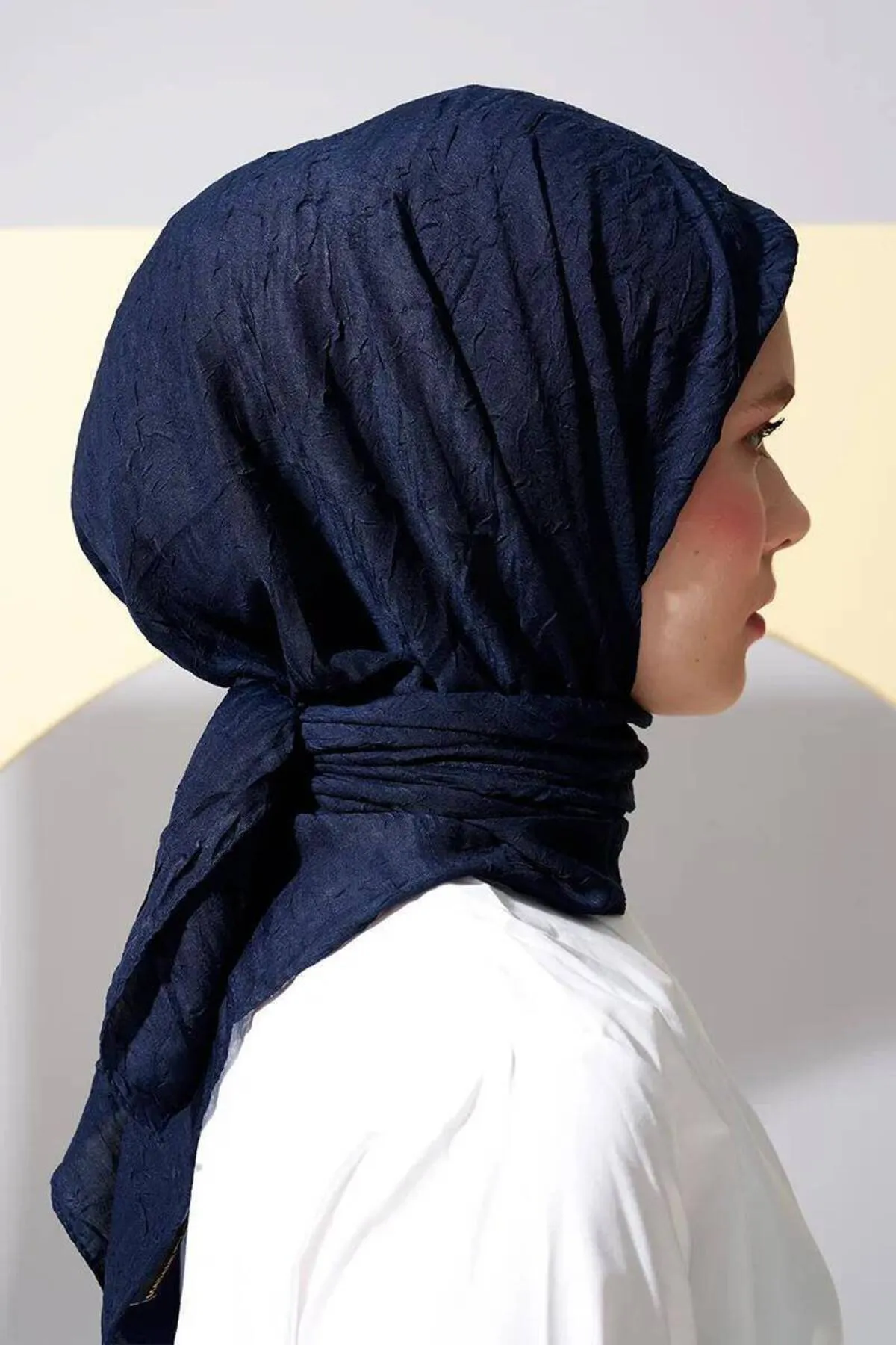 SOYTEMİZ  Hijab Damen-Schal aus Bio-Bambus, Marineblau
