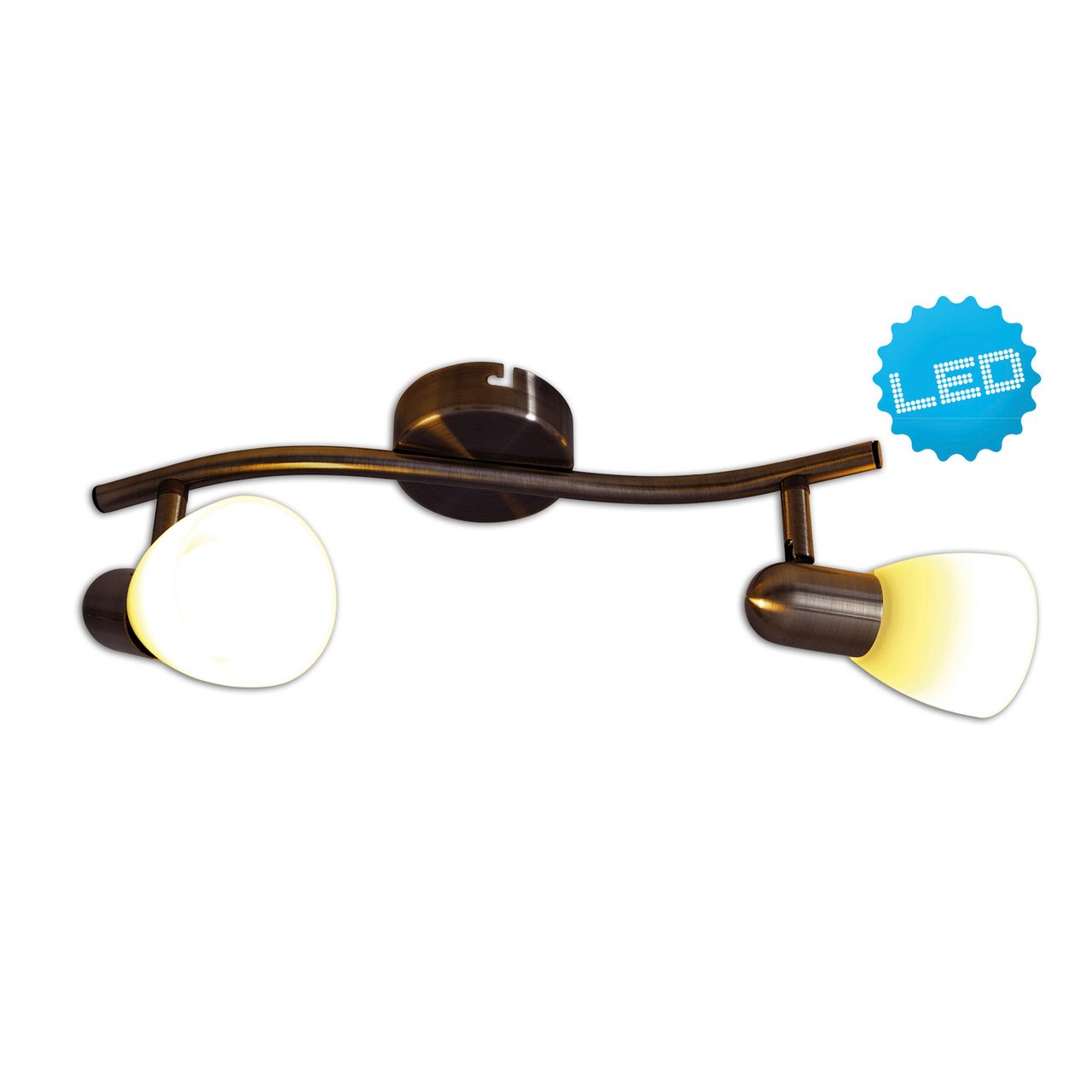 Näve Leuchten 2er LED-Wand-u. Deckenspot 
