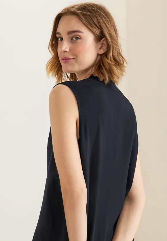 Street One Ärmellose Bluse mit Rüschen