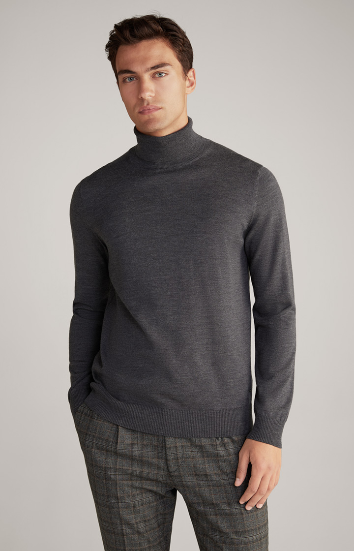 Merinowoll-Pullover Donte in Anthrazit