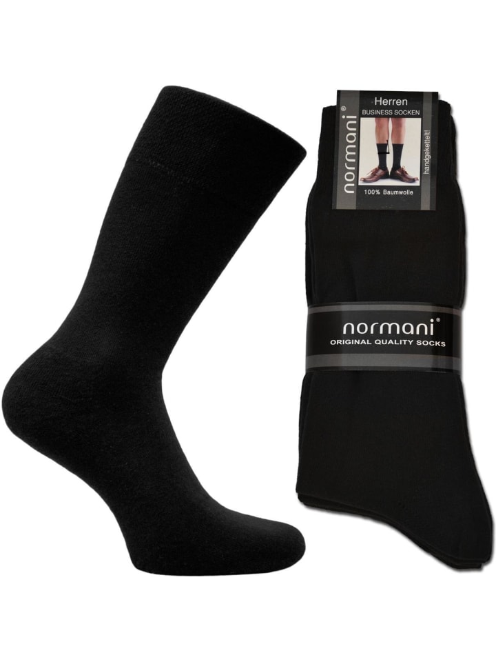 normani 10 Paar Herrensocken Schwarz in Schwarz günstig kaufen