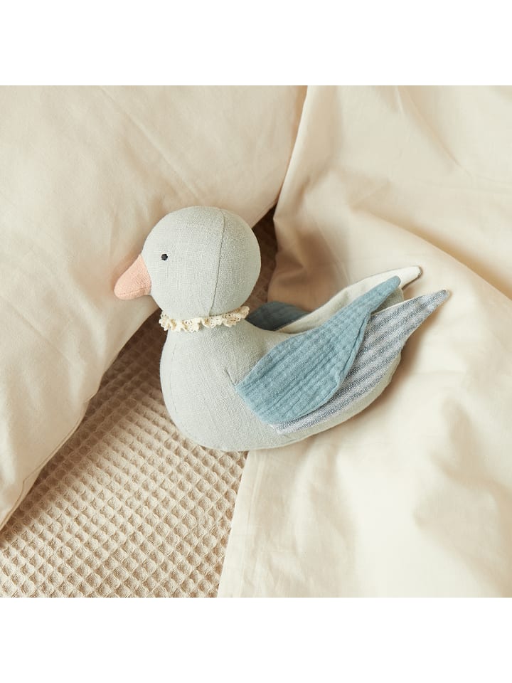 Bieco Spielwaren Kuscheltier aus Leinen & Musselin Ente - ab Geburt in Blau günstig kaufen onesize