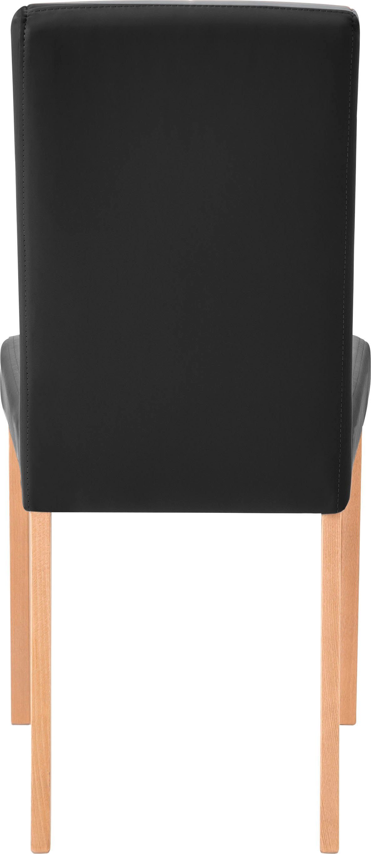 Home affaire 4-Fußstuhl Emma (Set, 2 St), Gestell Buche Massivholz lackiert