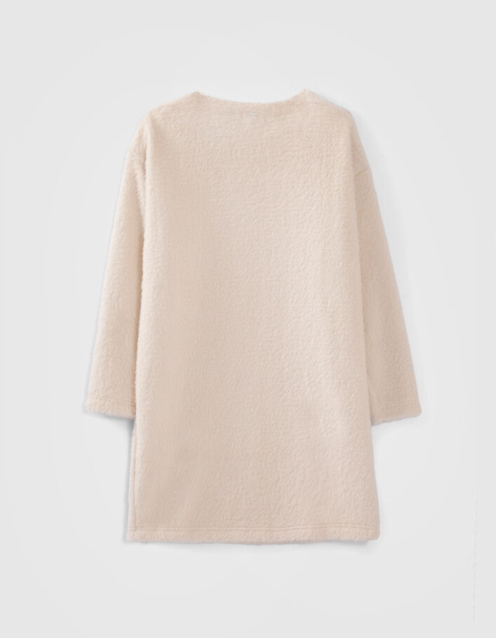 Robe blanc cassé maille mousseuse fille