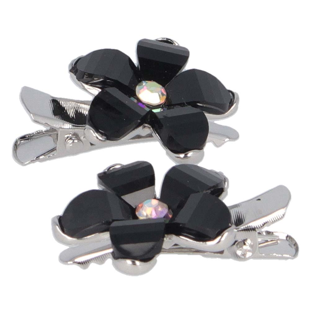 Solida Schnabelclip Blume Schwarz 2 Stück
