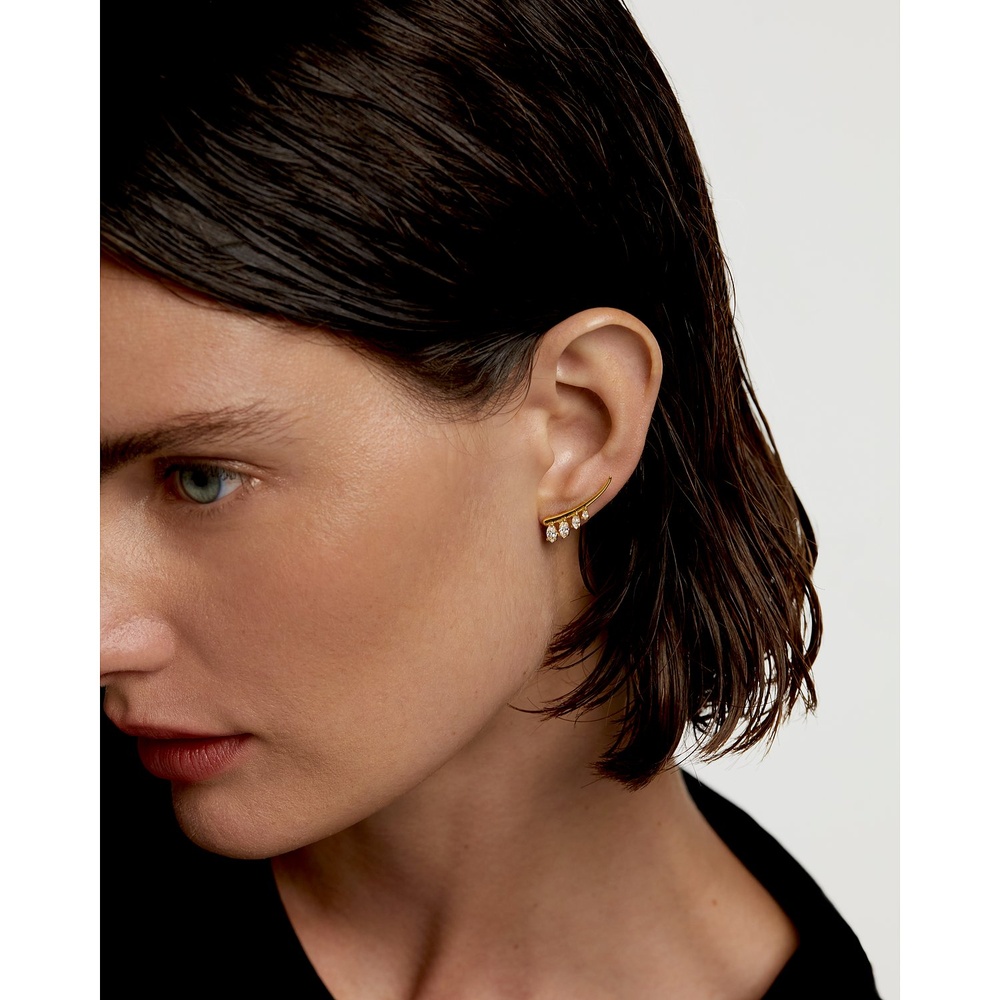 P D Paola Boucles d'oreilles à fermoir à poussette 925 Argent Boucles d'oreilles