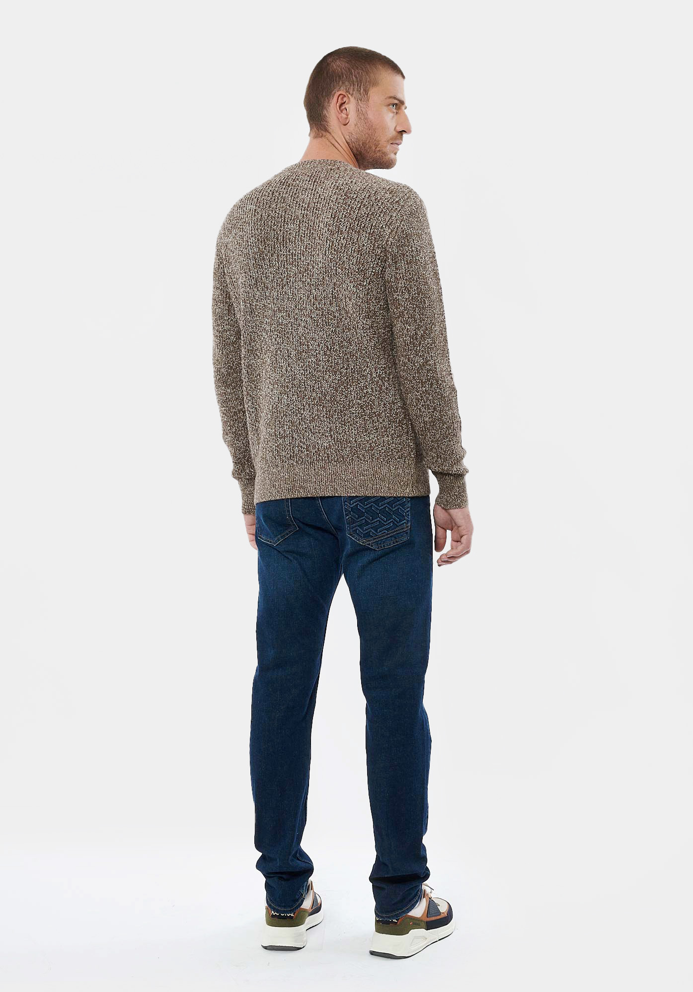 VOLKS  Pull marron homme