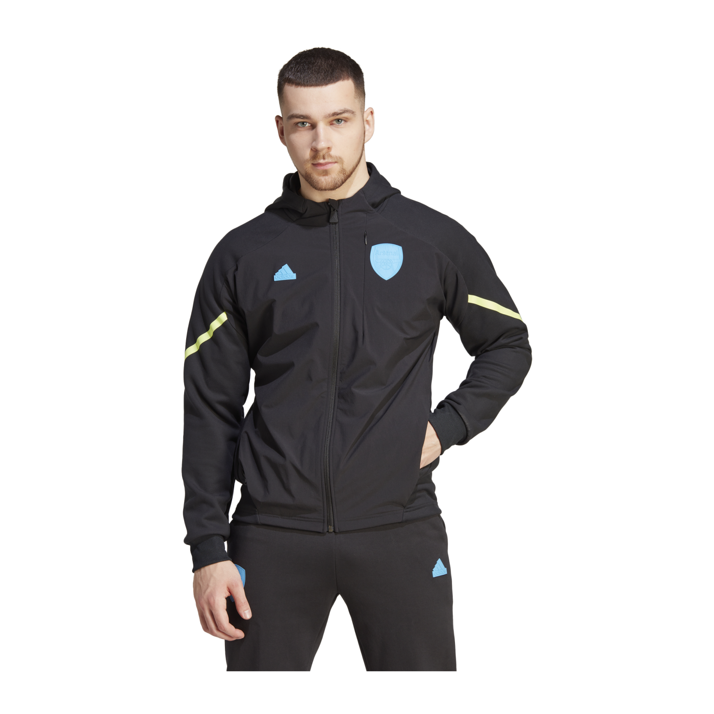 adidas FC Arsenal London Kapuzenjacke Schwarz