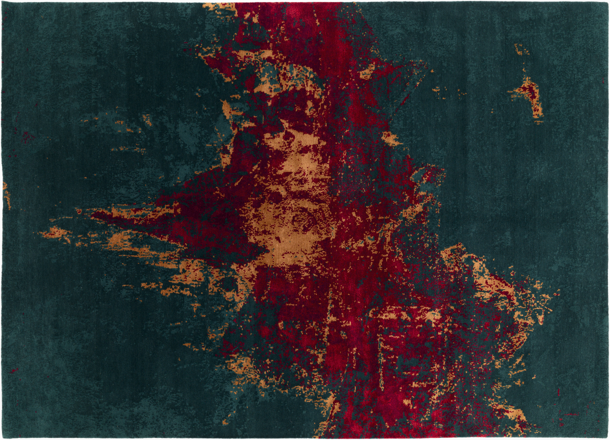 Teppich aus Nepal Millenium Grün-Rot 70 x 140 cm