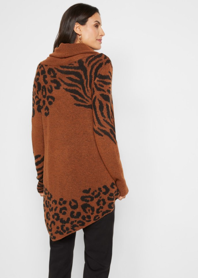 Asymetrischer Long-Pullover