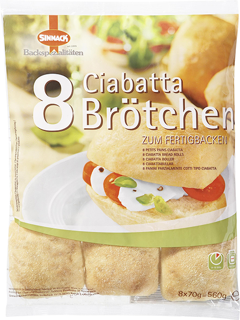 Sinnack Ciabattabrötchen zum Aufbacken
