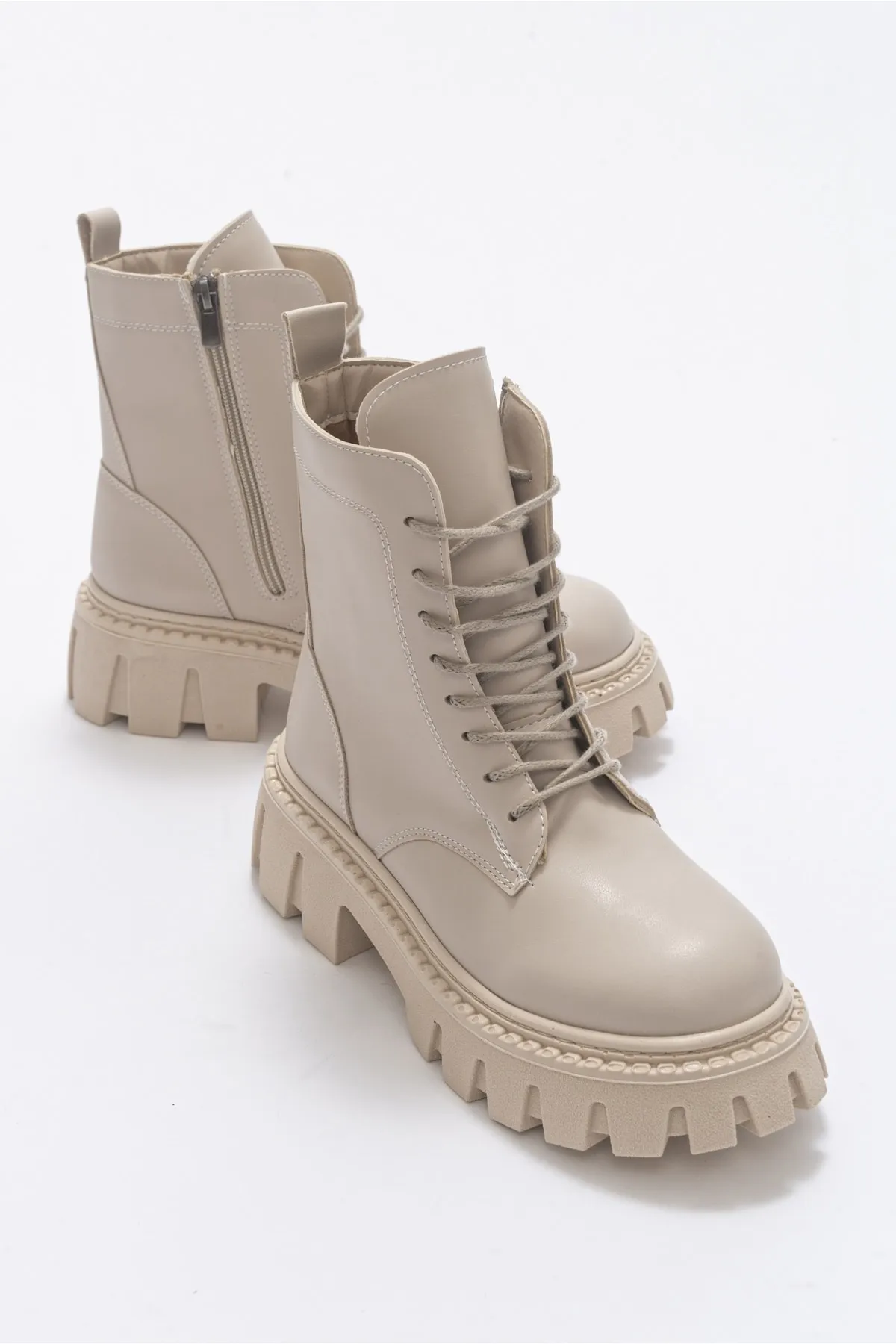 LuviShoes  Tool Beige Damenstiefel