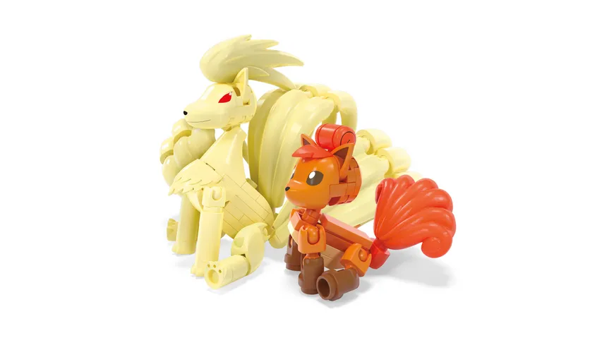 MEGA Pokémon Vulpix Evolutionsset (145 Teile) mit 2 beweglichen Actionfiguren für Kinder